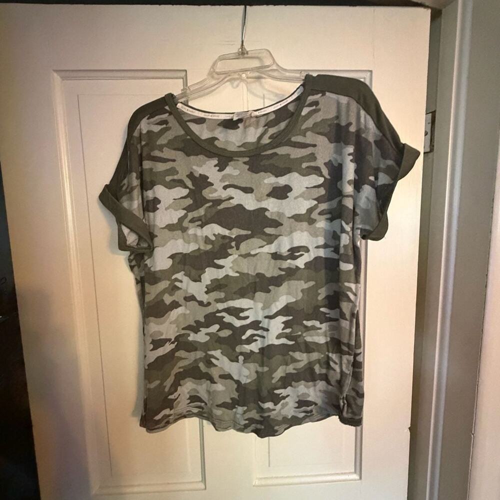 Lucky Brand Camo Print Short Sleeve T-Shirt Size XL